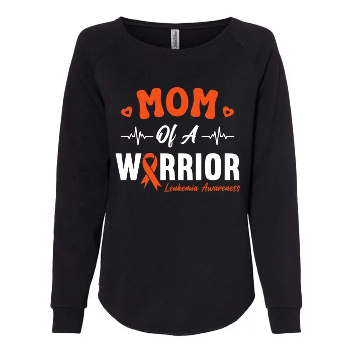 Mom Of A Warrior Leukemia Blood Cancer Awareness Support Womens California Wash Sweatshirt