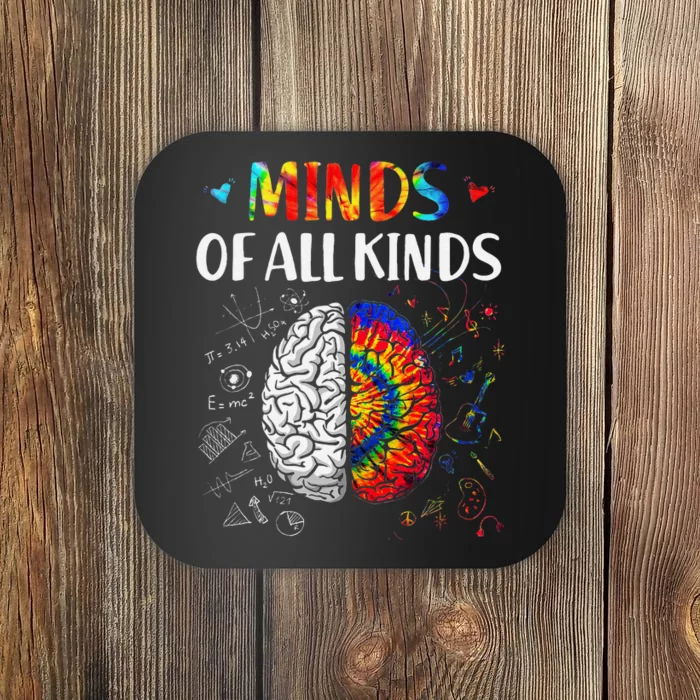 Minds Of All Kinds Neurodiversity Autism Awareness Adhd Asd Coaster