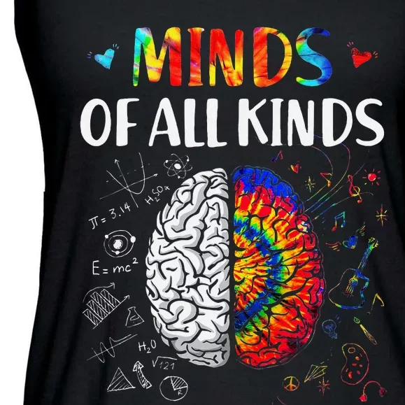 Minds Of All Kinds Neurodiversity Autism Awareness Adhd Asd Ladies Essential Flowy Tank