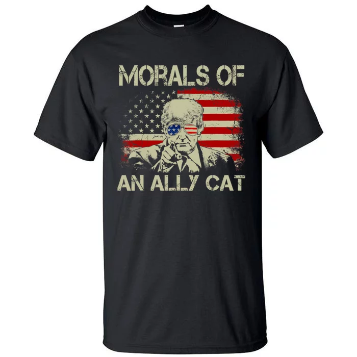 Morals Of An Ally Cat Trump Biden Debate Tall T-Shirt