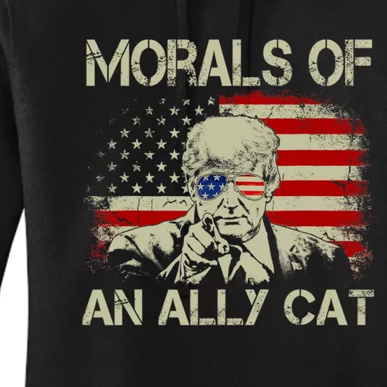 Morals Of An Ally Cat Trump Biden Debate Women's Pullover Hoodie