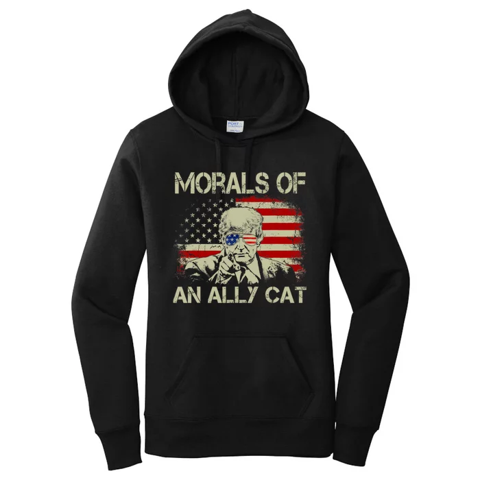 Morals Of An Ally Cat Trump Biden Debate Women's Pullover Hoodie