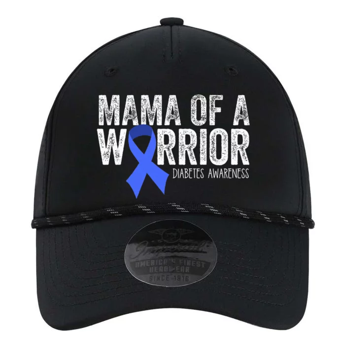 Mama Of A Warrior T1d Mom Diabetic Blue Ribbon Support Gift Performance The Dyno Cap