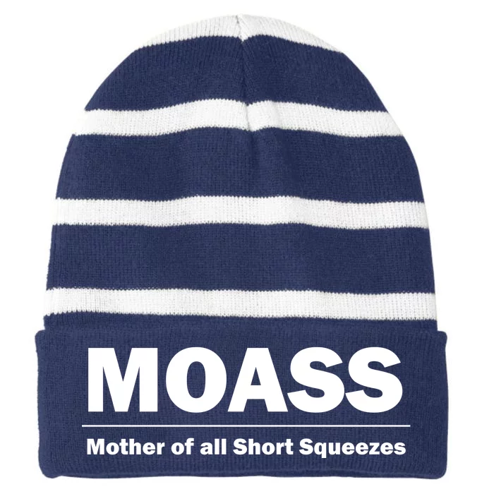 MOASS Mother of all Short Squeezes Striped Beanie with Solid Band