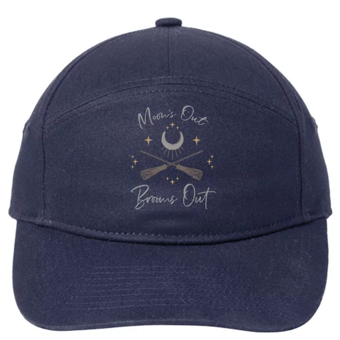 Moons Out Brooms Out Funny Pagan Witch Moon Cycle Gift 7-Panel Snapback Hat