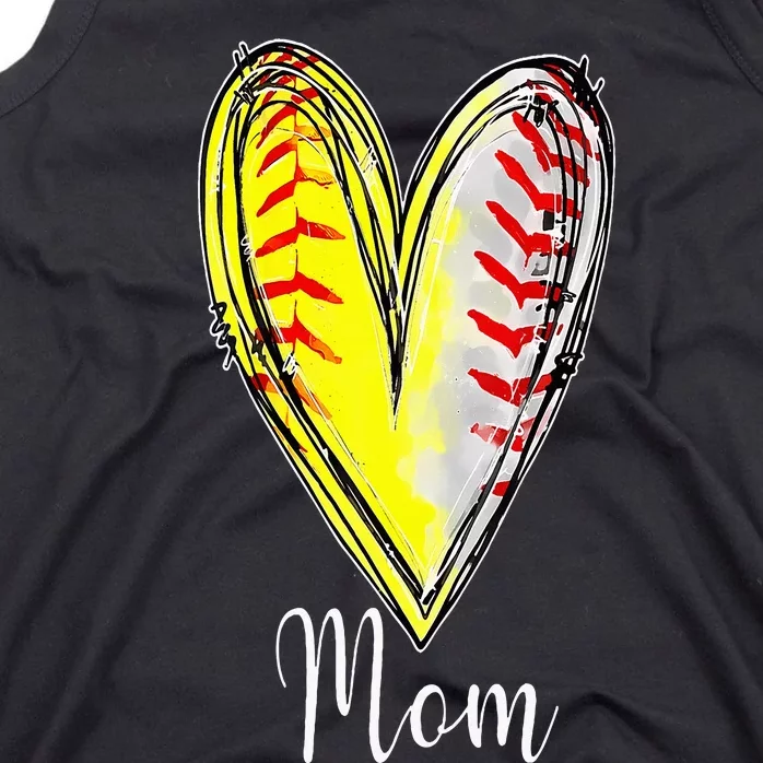 Mom Of Both Leopard Game Day Baseball Softball MotherS Day Tank Top