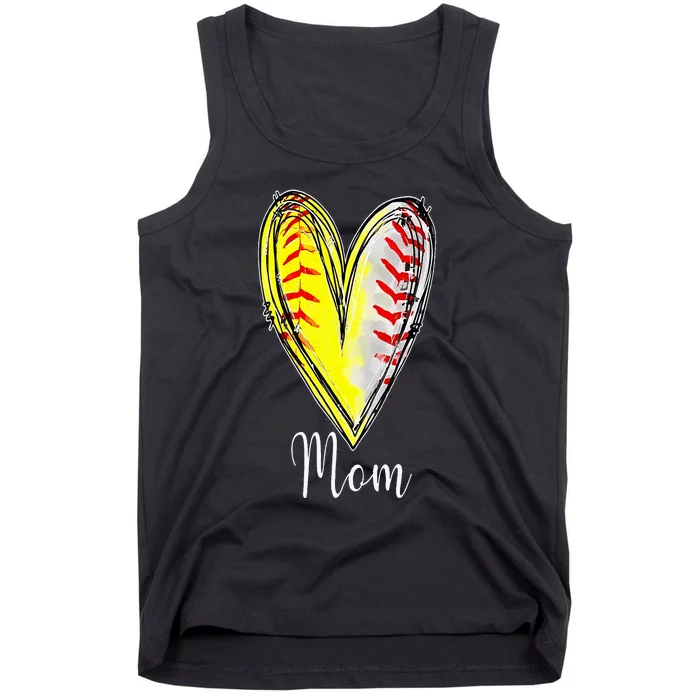 Mom Of Both Leopard Game Day Baseball Softball MotherS Day Tank Top