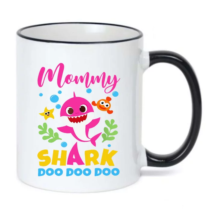 Mommy Of Birthday Shark Matching Oufit Party For Family Black Color Changing Mug