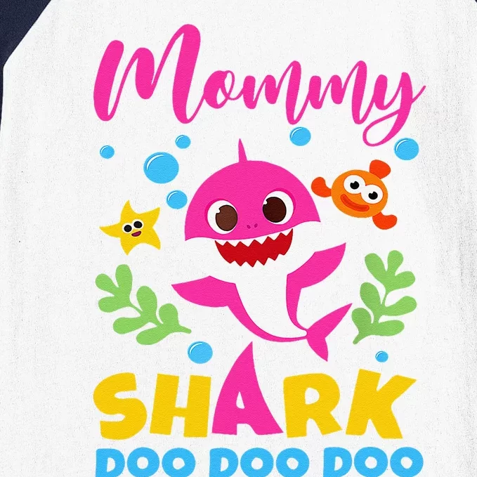 Mommy Of Birthday Shark Matching Oufit Party For Family Baseball Sleeve Shirt