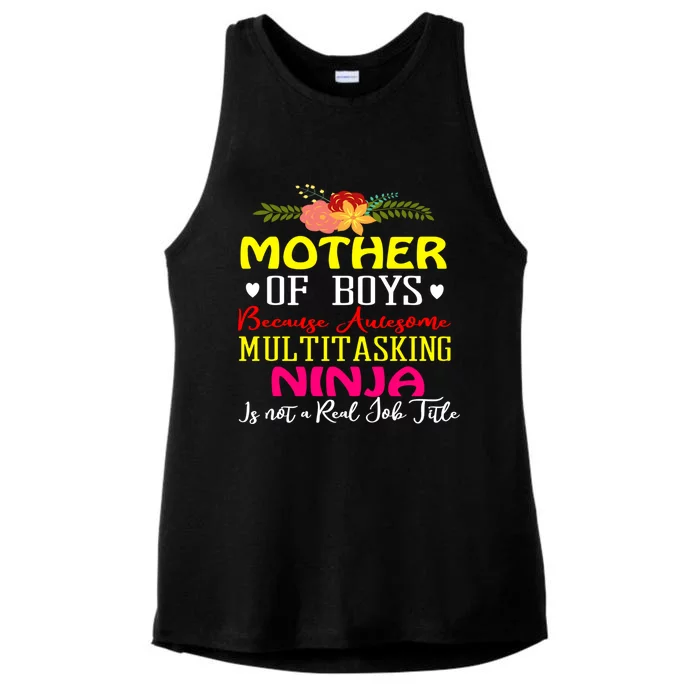 Mother Of Because Awesome Multicute Gifttasking Ninja Gift Mom Gift Ladies Tri-Blend Wicking Tank