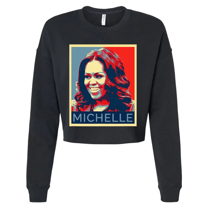 Michelle Obama Black Women Black History Month Cropped Pullover Crew