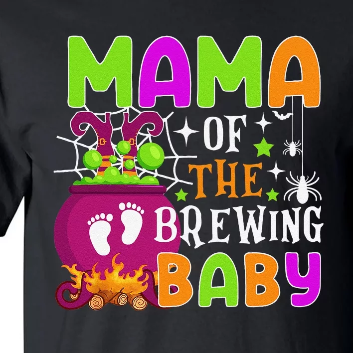 Mama Of Brewing Baby Halloween Theme Baby Shower Spooky Tall T-Shirt