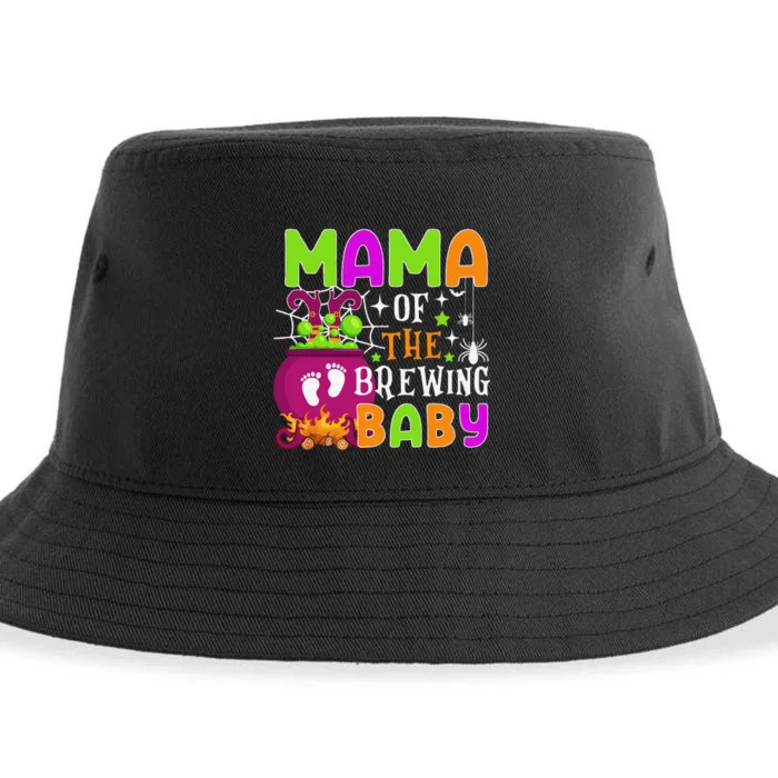 Mama Of Brewing Baby Halloween Theme Baby Shower Spooky Sustainable Bucket Hat