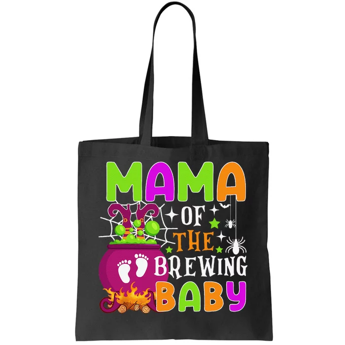 Mama Of Brewing Baby Halloween Theme Baby Shower Spooky Tote Bag