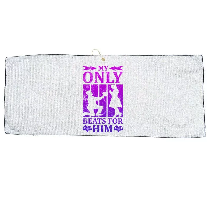 My Only Beats For Him Large Microfiber Waffle Golf Towel