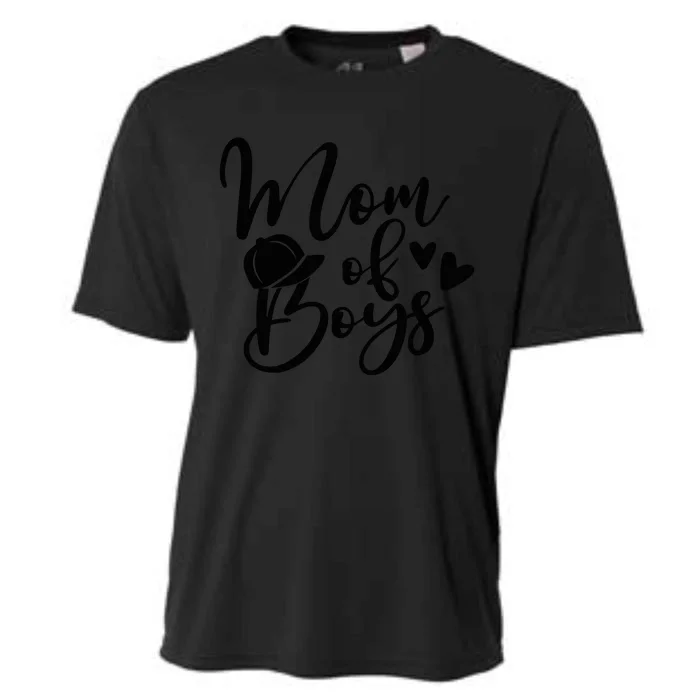 Mom Of Boys Hat Gift For Mom Mothers Day Cooling Performance Crew T-Shirt