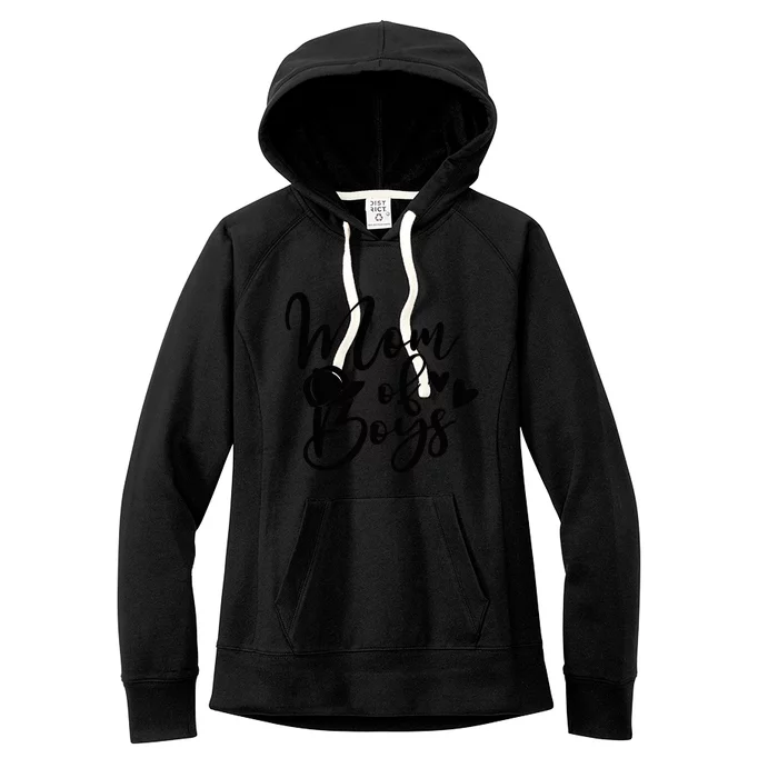 Mom Of Boys Hat Gift For Mom Mothers Day Women's Fleece Hoodie