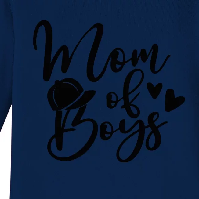 Mom Of Boys Hat Gift For Mom Mothers Day Baby Long Sleeve Bodysuit