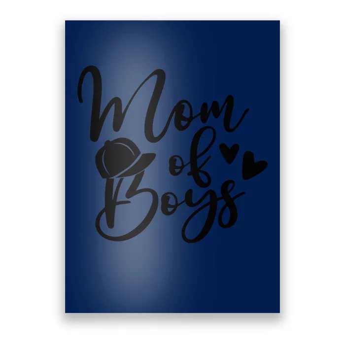 Mom Of Boys Hat Gift For Mom Mothers Day Poster