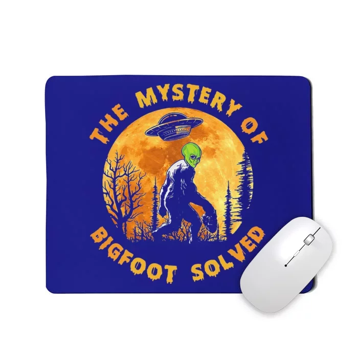 Mystery Of Bigfoot Solved Alien Halloween Costume Moon Mousepad