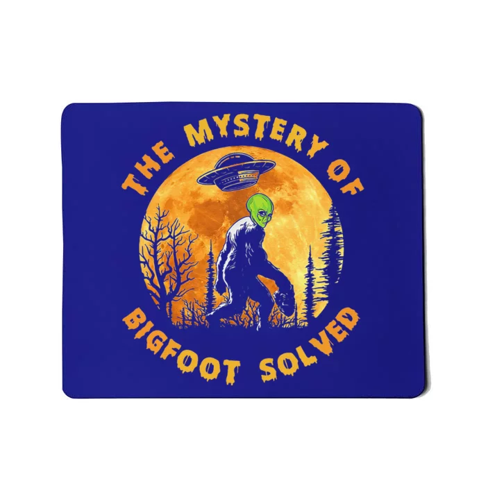 Mystery Of Bigfoot Solved Alien Halloween Costume Moon Mousepad