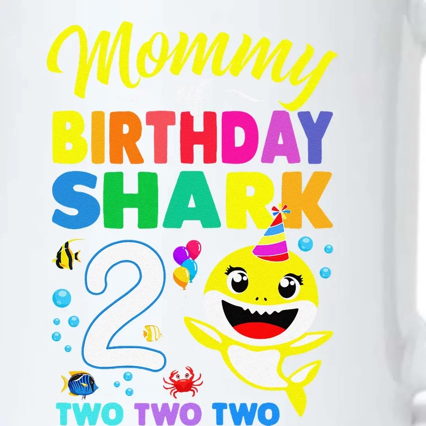 Mommy Of Birthday Shark 2nd Matching Oufit Party For Family Black Color Changing Mug