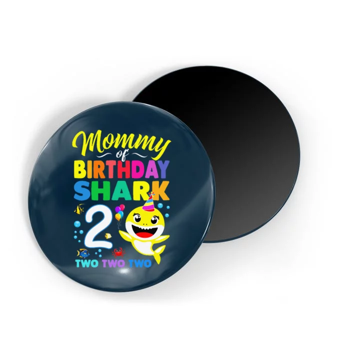 Mommy Of Birthday Shark 2nd Matching Oufit Party For Family Magnet