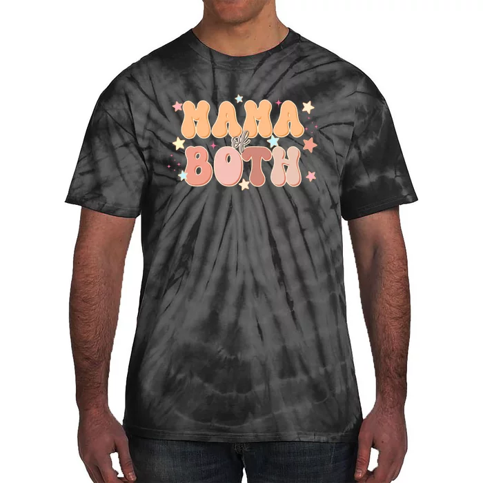 Mama Of Both Retro Mother's Day Mom Tie-Dye T-Shirt