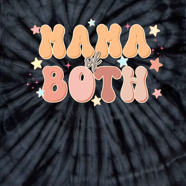 Mama Of Both Retro Mother's Day Mom Tie-Dye T-Shirt