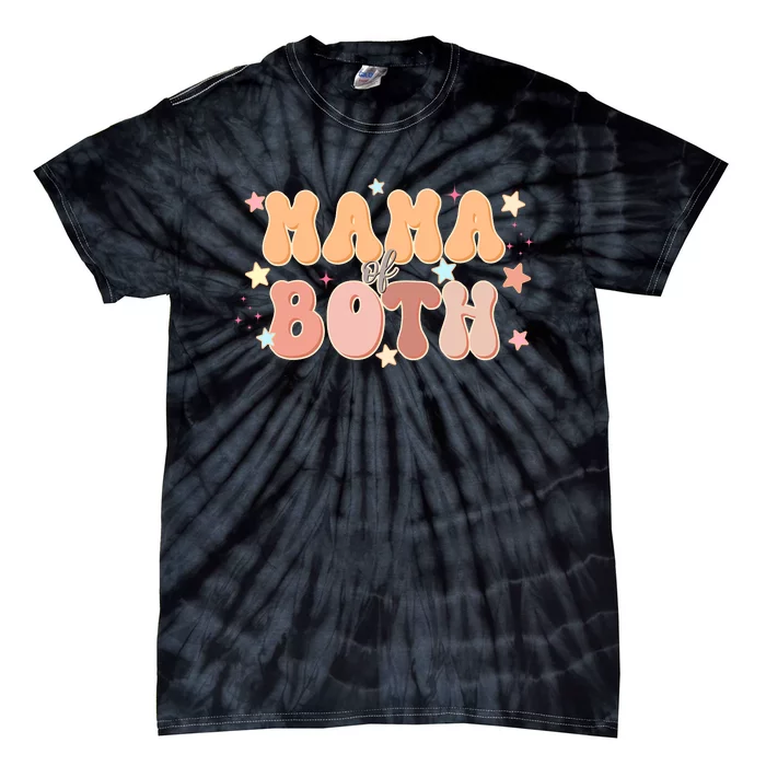 Mama Of Both Retro Mother's Day Mom Tie-Dye T-Shirt