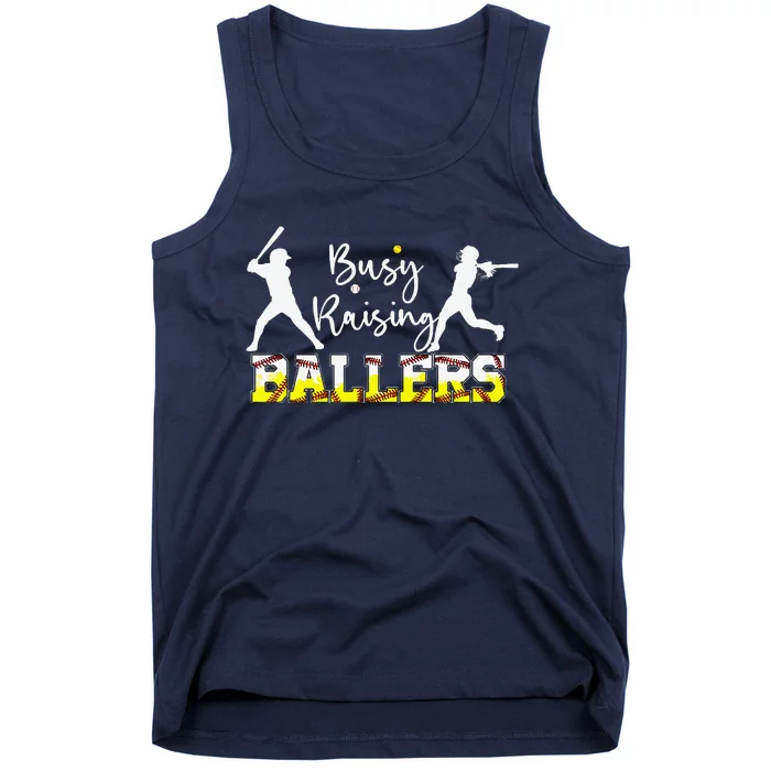 Mom Of Both Baseball Son Softball Daughter Mothers Day Gifts Tank Top