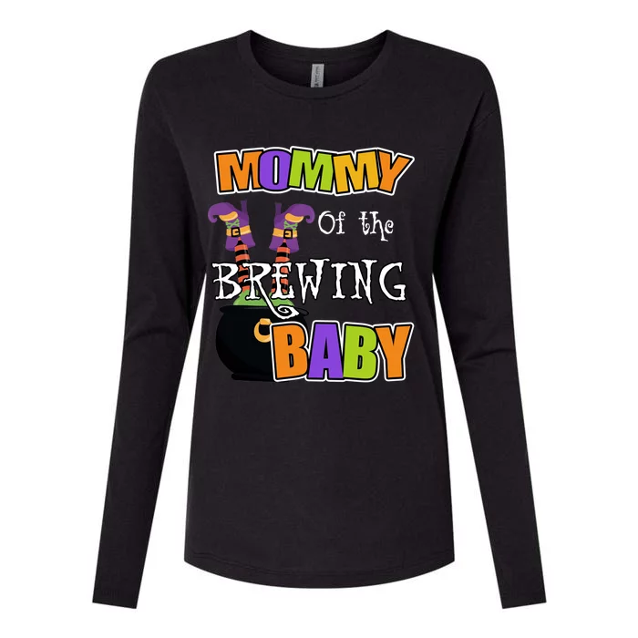 Mommy Of Brewing Halloween Theme Shower Spooky Gift Womens Cotton Relaxed Long Sleeve T-Shirt