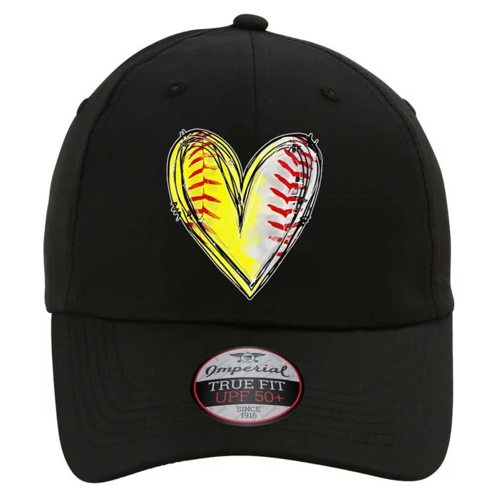 Mom Of Both Baseball Softball Mom Mothers Day Women The Original Performance Cap