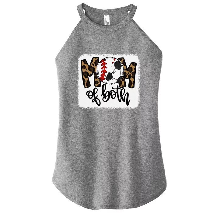 Mom Of Both Leopard Baseball Soccer Women’s Perfect Tri Rocker Tank