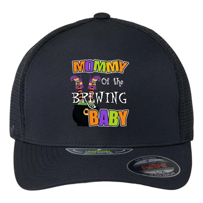 Mommy Of Brewing Halloween Theme Shower Spooky Gift Flexfit Unipanel Trucker Cap