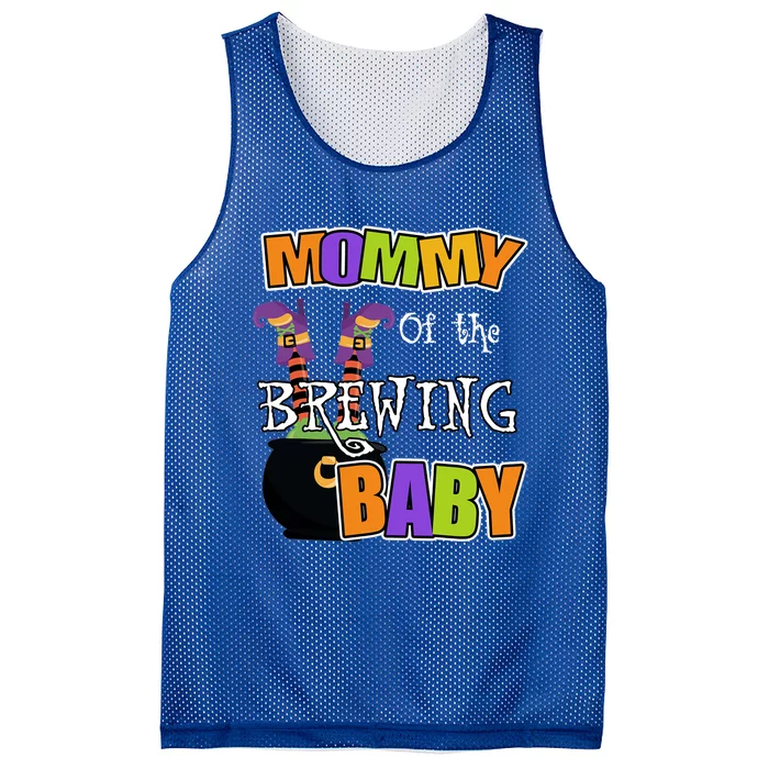 Mommy Of Brewing Halloween Theme Shower Spooky Gift Mesh Reversible Basketball Jersey Tank