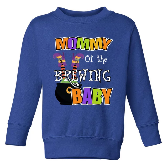 Mommy Of Brewing Halloween Theme Shower Spooky Gift Toddler Sweatshirt