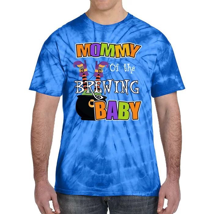 Mommy Of Brewing Halloween Theme Shower Spooky Gift Tie-Dye T-Shirt