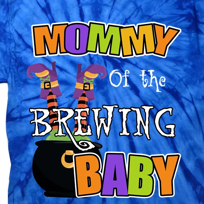 Mommy Of Brewing Halloween Theme Shower Spooky Gift Tie-Dye T-Shirt