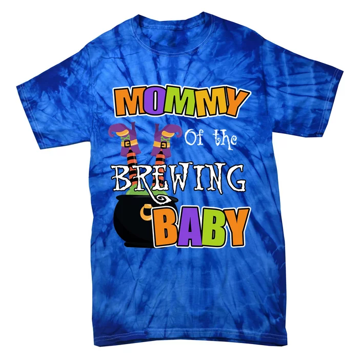 Mommy Of Brewing Halloween Theme Shower Spooky Gift Tie-Dye T-Shirt