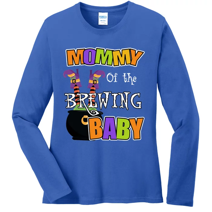 Mommy Of Brewing Halloween Theme Shower Spooky Gift Ladies Long Sleeve Shirt