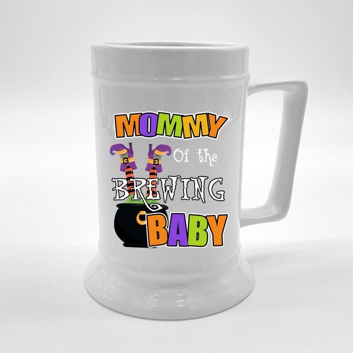 Mommy Of Brewing Halloween Theme Shower Spooky Gift Front & Back Beer Stein