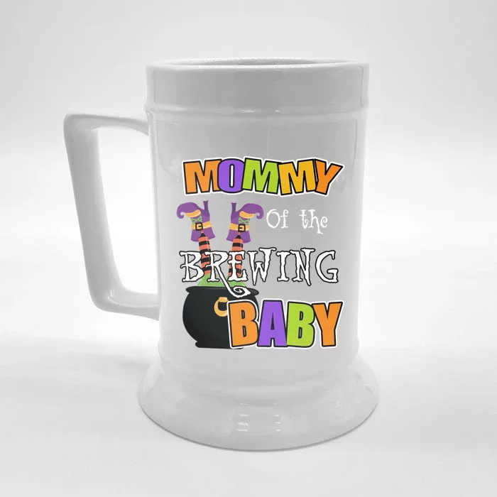 Mommy Of Brewing Halloween Theme Shower Spooky Gift Front & Back Beer Stein