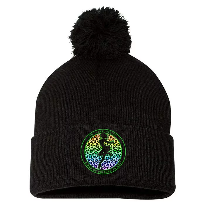 Man Of Culture Funny Meme Pom Pom 12in Knit Beanie