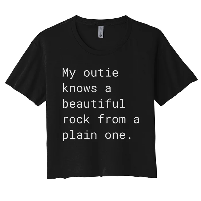 My Outie Can Create A Beautiful Stone From A Simple Women's Crop Top Tee