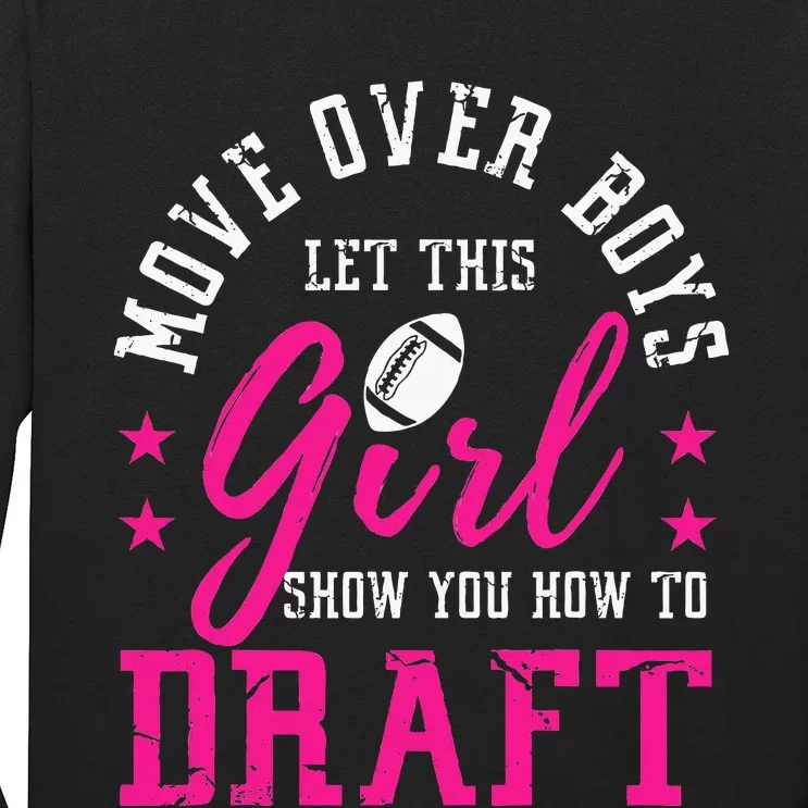 Move Over Cute Fantasy Football Women Draft Kit Party Long Sleeve Shirt