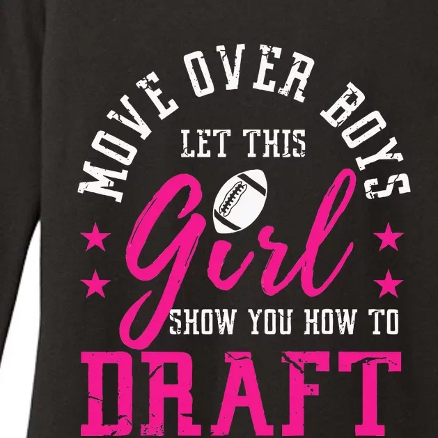 Move Over Cute Fantasy Football Women Draft Kit Party Womens CVC Long Sleeve Shirt