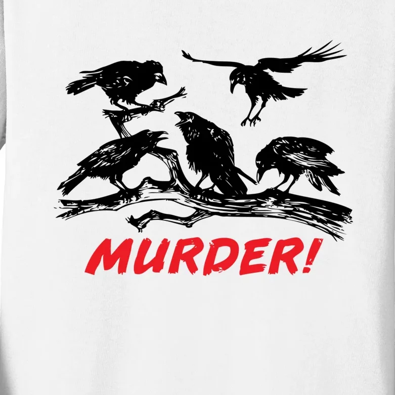 Murder Of Crows Kids Long Sleeve Shirt