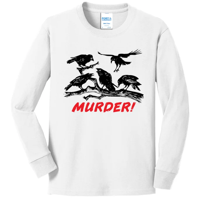 Murder Of Crows Kids Long Sleeve Shirt