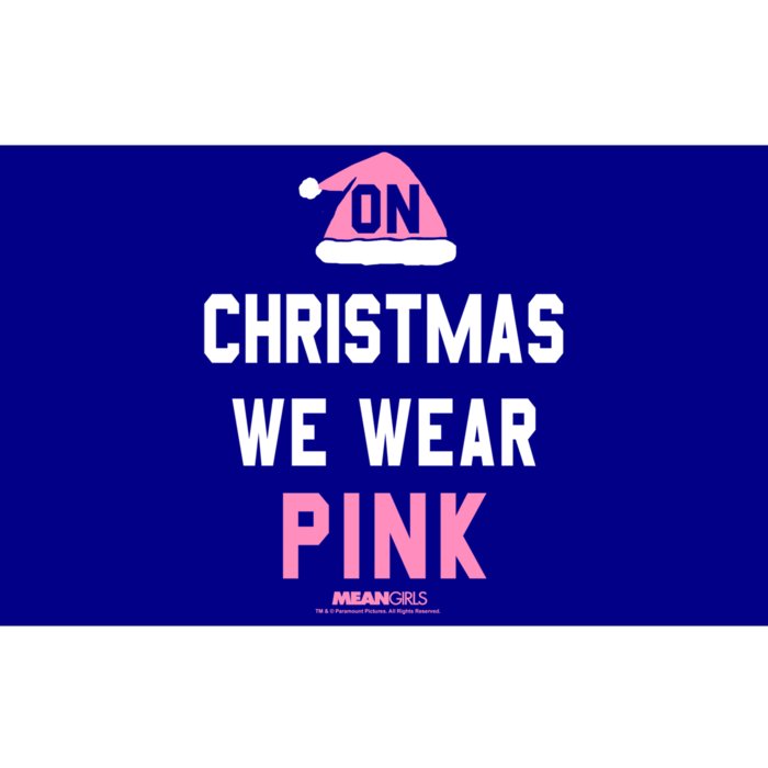 Mean On Christmas We Wear Pink Santa Hat Gift Bumper Sticker